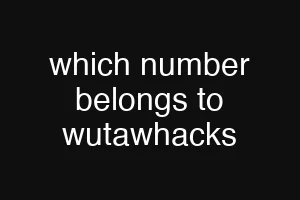 which number belongs to wutawhacks
